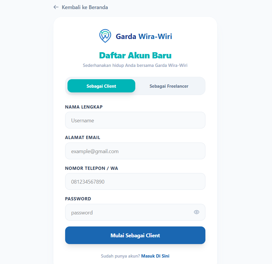 Fullstack - Garda Wira Wiri screenshot tangkapan layar 2