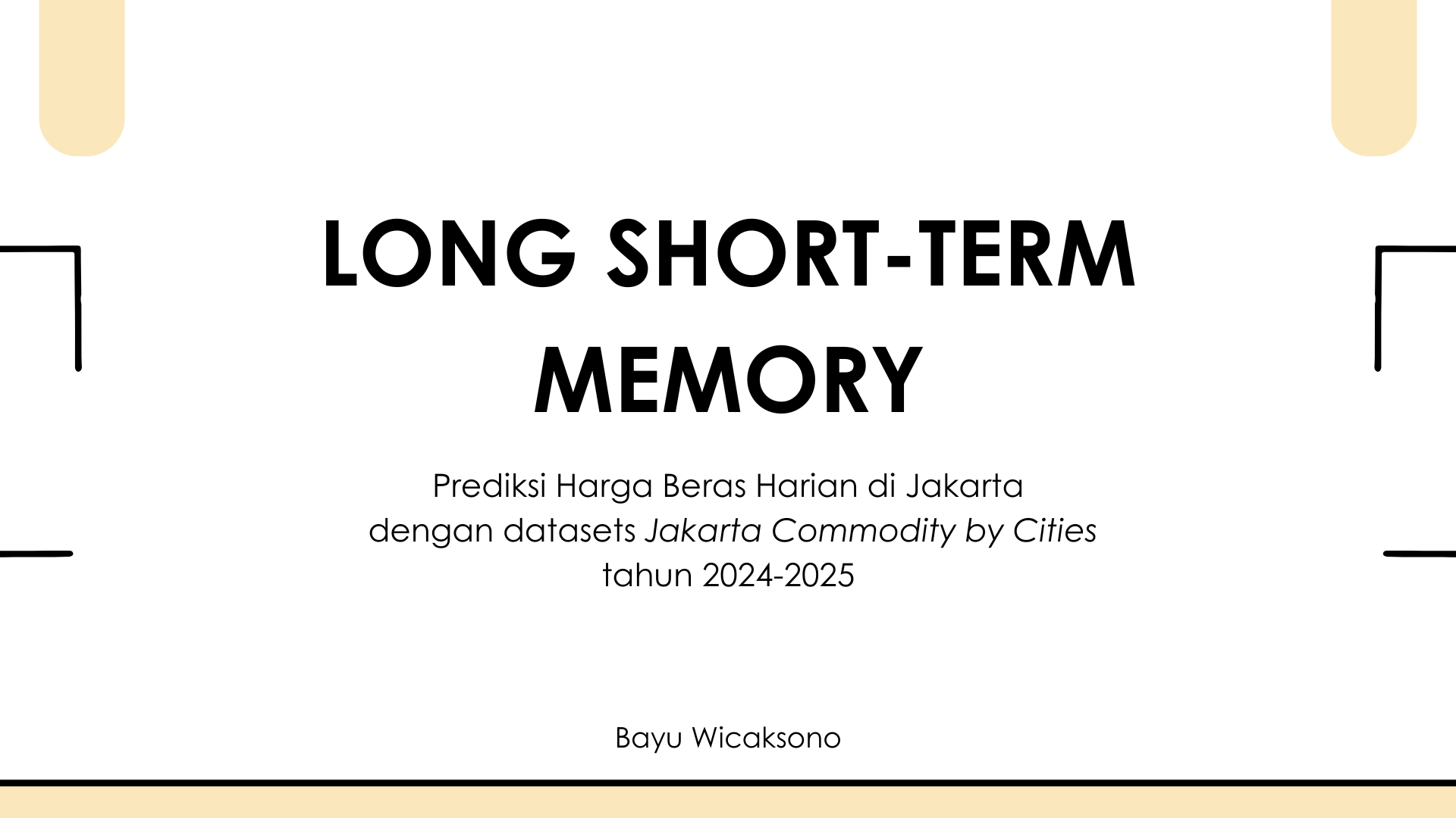 Deep Learning - model prediksi harga beras harian di Jakarta