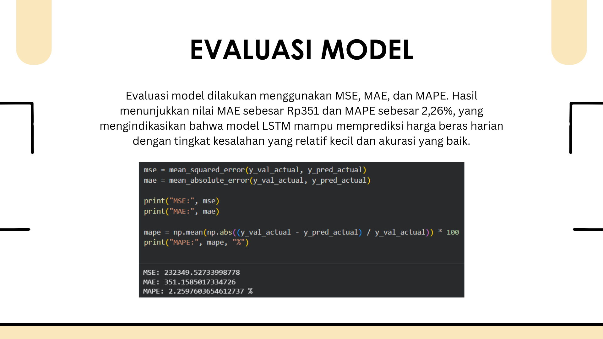 Deep Learning - model prediksi harga beras harian di Jakarta screenshot tangkapan layar 5